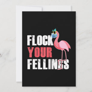 Tarjeta Festiva Las mujeres se enredan sus sentimientos Flamingo d