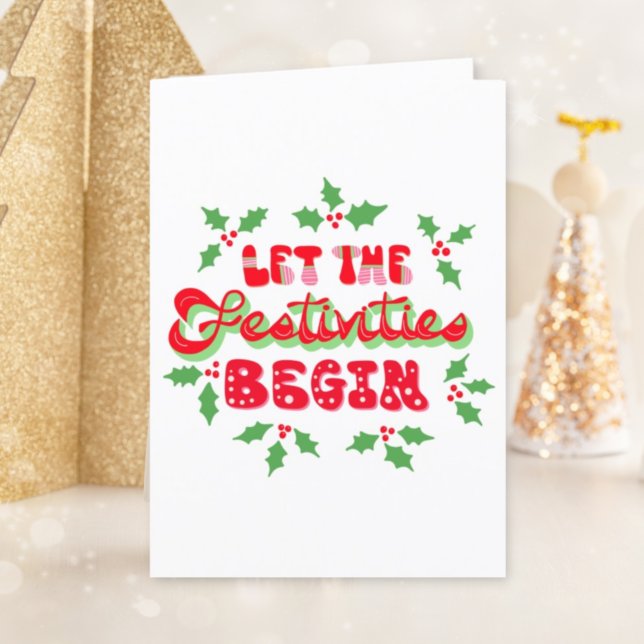 Tarjeta Festiva Las Navidades Dejan Que Las Festividades Empiecen  (Subido por el creador)