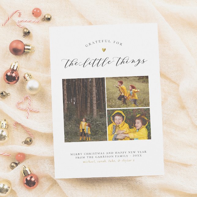 Tarjeta Festiva Las pequeñas cosas | Navidades de fotografía Gold  (Subido por el creador)