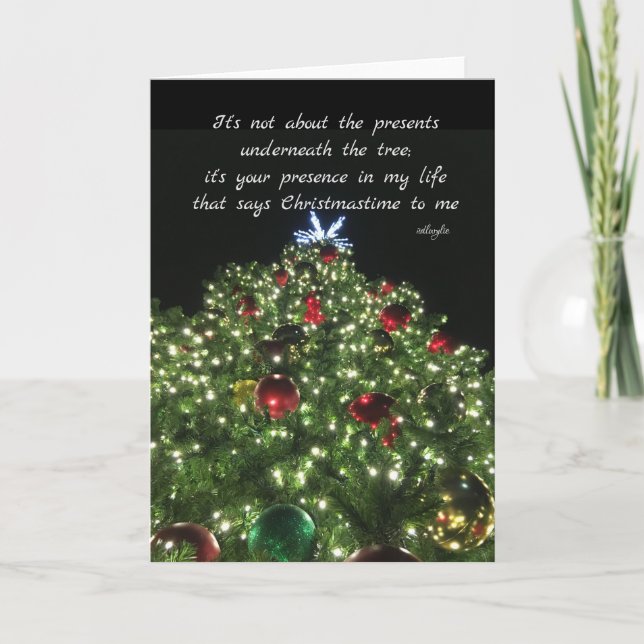 Tarjeta Festiva Las presentes de los Navidades (Anverso)