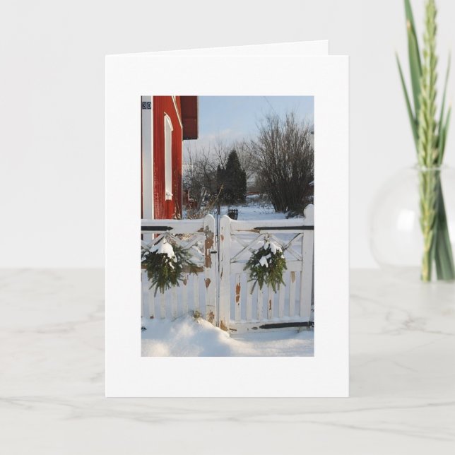 TARJETA FESTIVA LAS PUERTAS DE CHRISTMAS-ACROSS LAS MILLAS (Anverso)