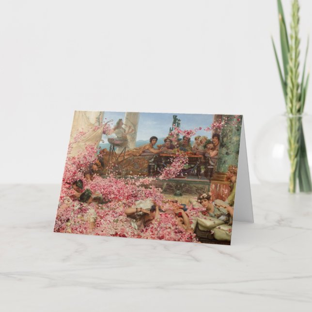 Tarjeta Festiva Las rosas de Heliogabalus (Anverso)