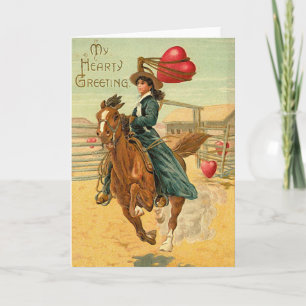 Tarjeta Festiva Lasso mi corazón Vintage Valentine