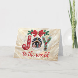 Tarjeta Festiva Latch Hook Yarn Crochet Faux (Not actual Yarn)