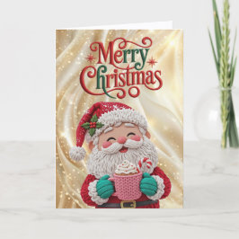 Tarjeta Festiva Latch Hook Yarn Crochet (Faux, Not actual Yarn)