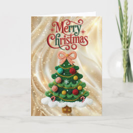 Tarjeta Festiva Latch Hook Yarn Crochet (Faux, Not actual Yarn)