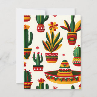 Tarjeta Festiva Latino Folclórico Vibrante