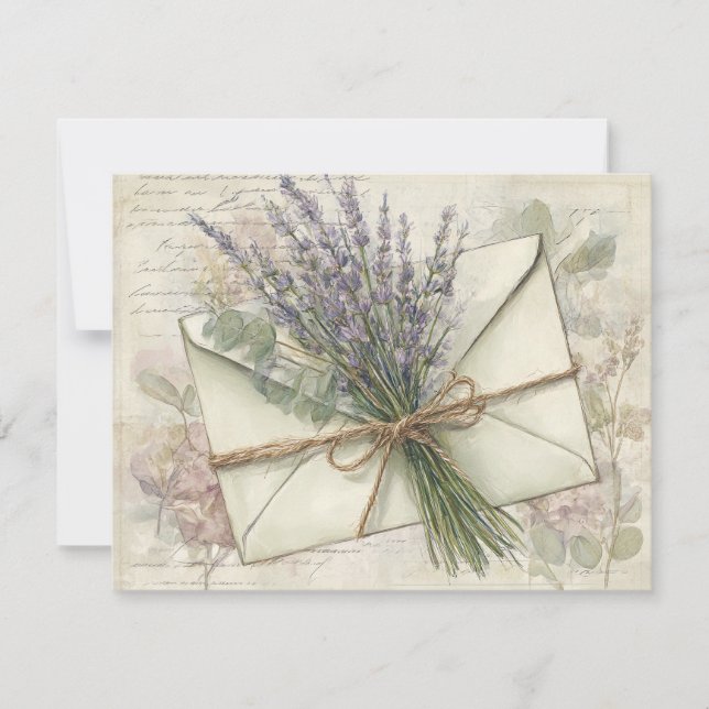 Tarjeta Festiva Lavanda  (Anverso)