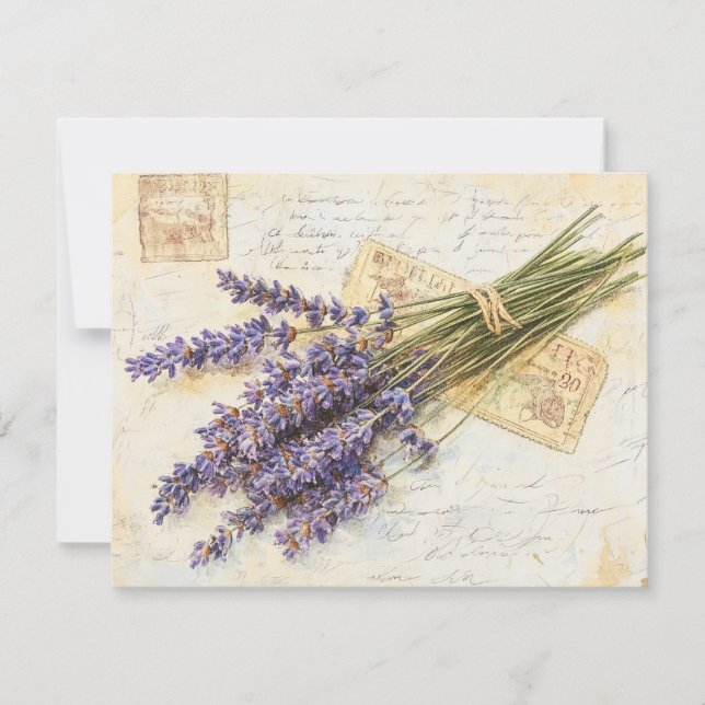 Tarjeta Festiva Lavanda  (Anverso)