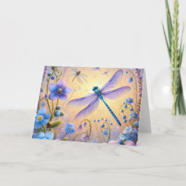 Tarjeta Festiva Lavender Dragonfly Birthday Card