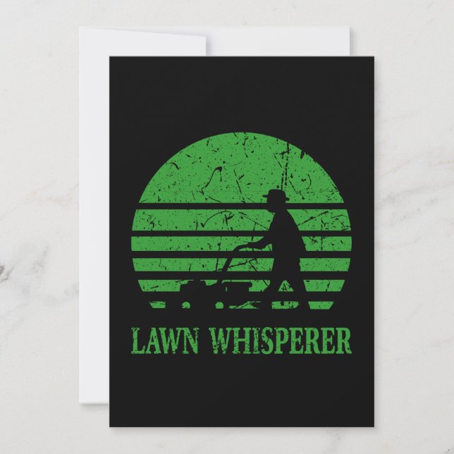 Tarjeta Festiva Lawn Mower Lawn Whisperer Gardener Gift (Anverso)