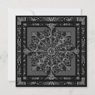 Tarjeta Festiva Lazo cerámico Negro