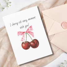 Lazo rosa de cereza simple cumpleaños novio esposo