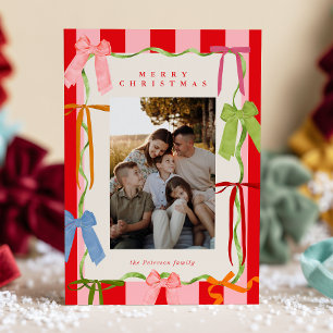 Tarjeta Festiva Lazos Caprichosos Modernos