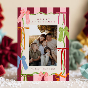 Tarjeta Festiva Lazos Caprichosos Modernos