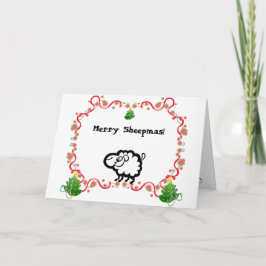 Tarjeta Festiva Lazy Sheep Greetings