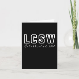 Tarjeta Festiva LCSW 2024 Graduación de nuevo trabajador social co