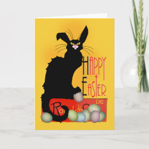 Tarjeta Festiva Le Chat Noir Easter Bunny Ears