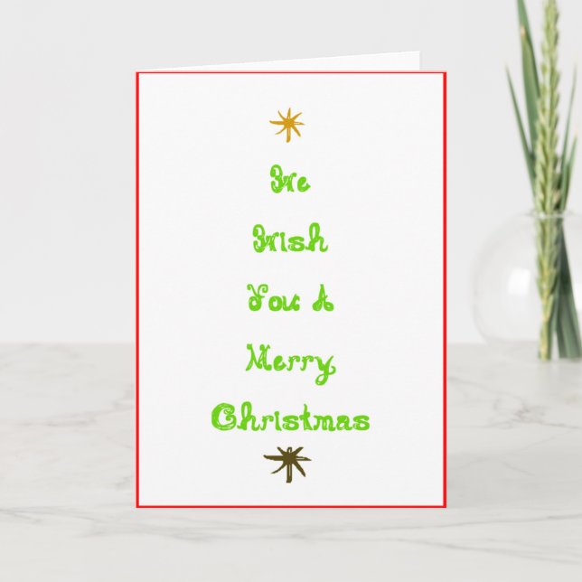 Tarjeta Festiva Le Deseamos Feliz Árbol de Palabras de Tela de Nav (Anverso)