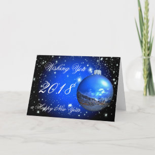 Tarjeta Festiva Le deseo un feliz año nuevo 2018