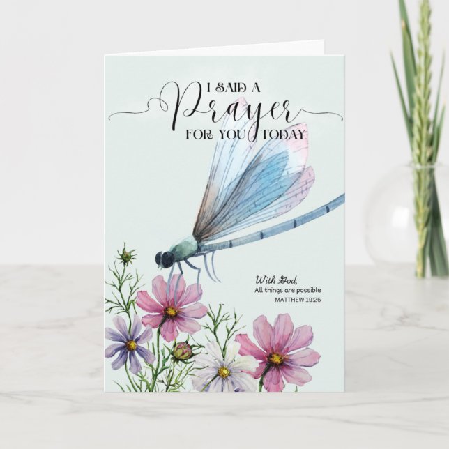 Tarjeta Festiva Le dije una oración por ti hoy (Anverso)