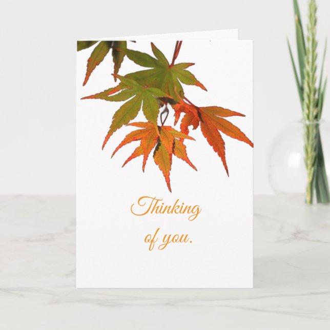 TARJETA FESTIVA LEAVES - BLANK, ALL-OCCASION CARD (Anverso)