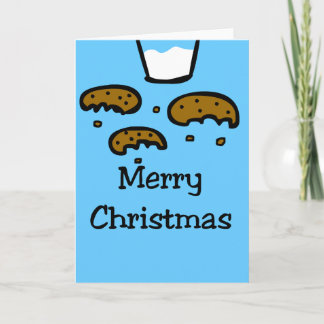 Tarjeta Festiva Leche y galletas