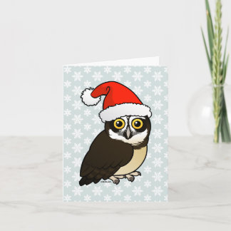 Tarjeta Festiva Lechuza Santa