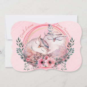 Tarjeta Festiva Lechuzas Cutas