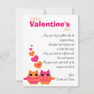 Tarjeta Festiva Lechuzas de amor dulces