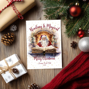 Tarjeta Festiva Leer es un mágico diseño de copos de nieve