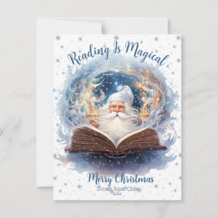 Tarjeta Festiva Leer es un mágico diseño de copos de nieve