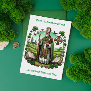 Tarjeta Festiva Legado Irlandés: Obispo Tradicional San Patricio