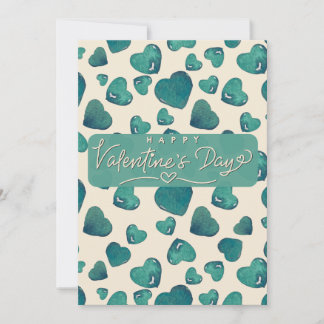 Tarjeta Festiva legant Watercolor Valentine's Day Card