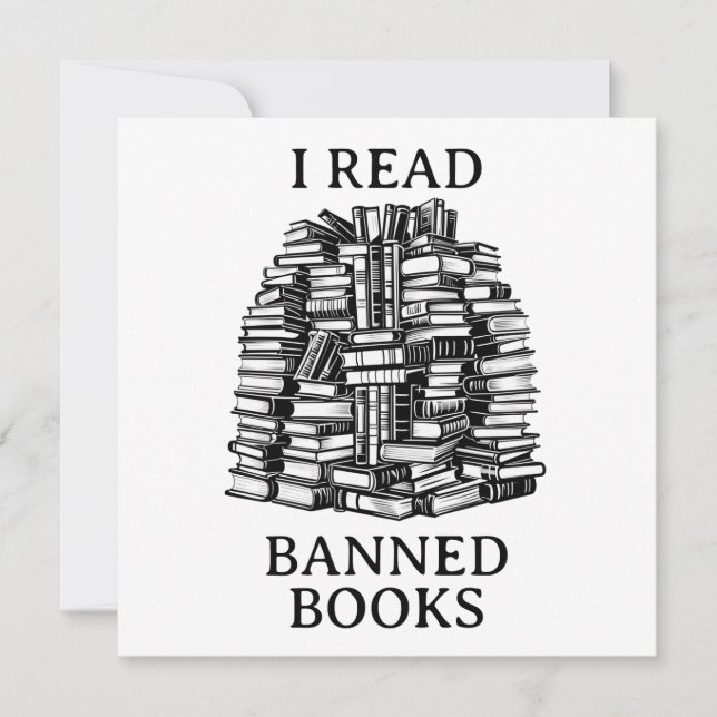 Tarjeta Festiva Leí Libros Prohibidos (Anverso)