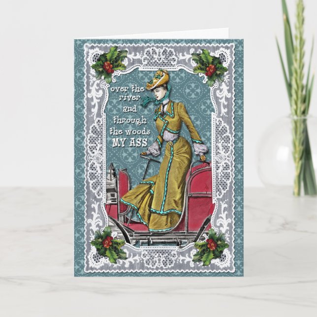 Tarjeta Festiva Lejos de los Navidades (Anverso)