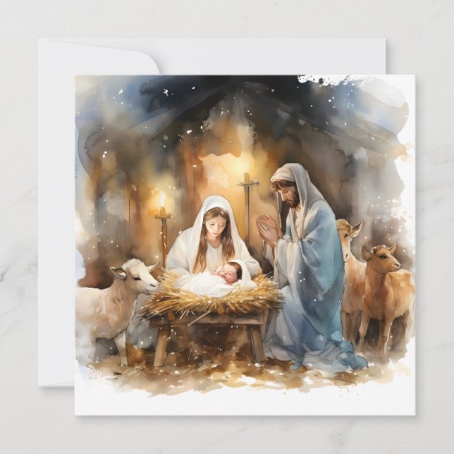 Tarjeta Festiva Lejos, Navidades De Mano (Anverso)