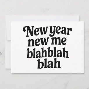 Tarjeta Festiva lema de resolución de Nochevieja sarcástico Año Nu