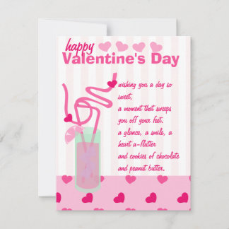 Tarjeta Festiva Lemonada rosa para dos