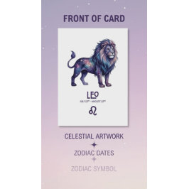 Tarjeta Festiva Leo Birthday Card