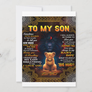 Tarjeta Festiva León a mi hijo a veces es duro papá