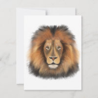 león acuarela Leo rey safari animal selva gato 