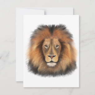 Tarjeta Festiva león acuarela Leo rey safari animal selva gato 