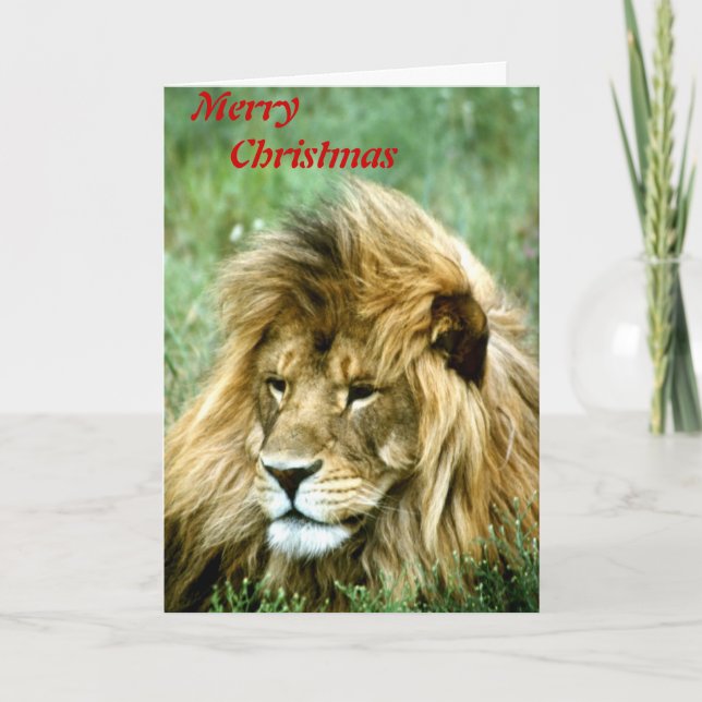 Tarjeta Festiva León navideño (Anverso)