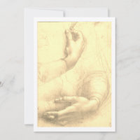Leonardo da Vinci, estudio de las manos de una muj