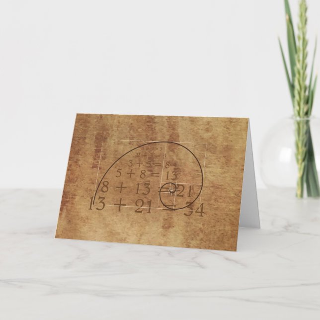 Tarjeta Festiva Leonardo da Vinci. Golden Ratio. De gulden snede (Anverso)