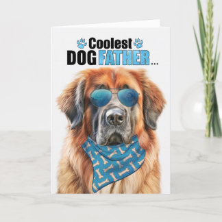 Tarjeta Festiva Leonberger Dog El Papá Más Coolado Del Día Del Pad