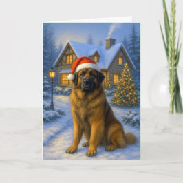 Tarjeta Festiva Leonberger Holiday Card