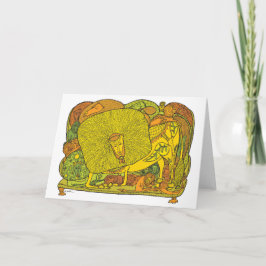 Tarjeta Festiva Leones en el sofá