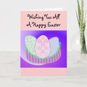 Tarjeta Festiva Les Deseo A Todos Una Pascua Feliz